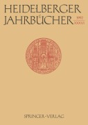 Cover-Bild zum Titel 'Heidelberger Jahrbücher' von 'Reiner Wiehl'