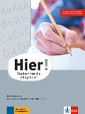 Cover-Bild zum Titel 'Hier! Schreibtrainer zum Vorkurs für Zweitschriftlernende' von 'Alexis Feldmeier García'