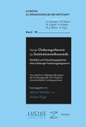 Cover-Bild zum Titel 'Von der Ordnungstheorie zur Institutionenökonomik' von ''