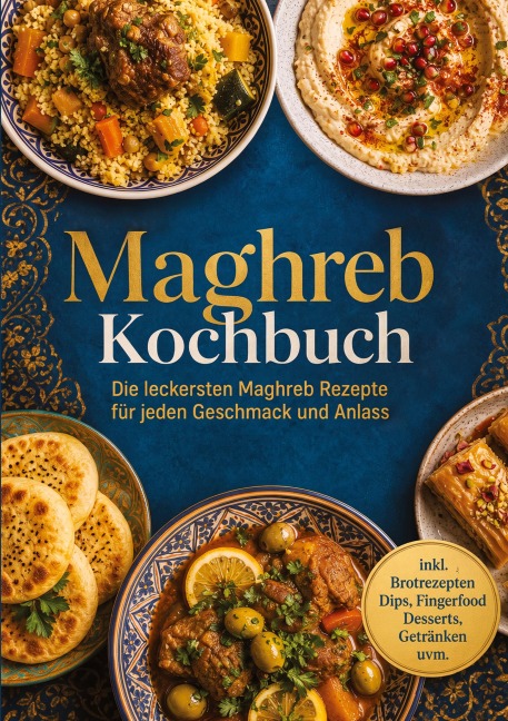 Maghreb Kochbuch: Die leckersten Maghreb Rezepte für jeden Geschmack und Anlass - inkl. Brotrezepten, Dips, Fingerfood, Desserts, Getränken uvm. - Vanessa Wienberg