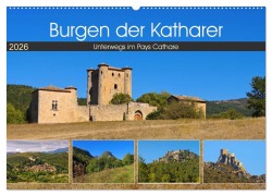 Cover-Bild zum Titel 'Burgen der Katharer - Unterwegs im Pays Cathare (Wandkalender 2026 DIN A2 quer), CALVENDO Monatskalender' von 'LianeM LianeM'