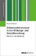 Cover-Bild zum Titel 'Dokumentenanalyse in der Bildungs- und Sozialforschung' von 'Nicole Hoffmann'