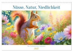 Cover-Bild zum Titel 'Der Eichhörnchen-Kalender (Wandkalender 2027 DIN A3 quer), CALVENDO Monatskalender' von 'Motomi Ai'