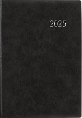 Terminbuch anthrazit 2025 - Bürokalender A4 (21x29,7 cm) - 1 Tag 1 Seite - Einband wattiert - Viertelstundeneinteilung 7:30 - 20 Uhr - 886-0021 - 