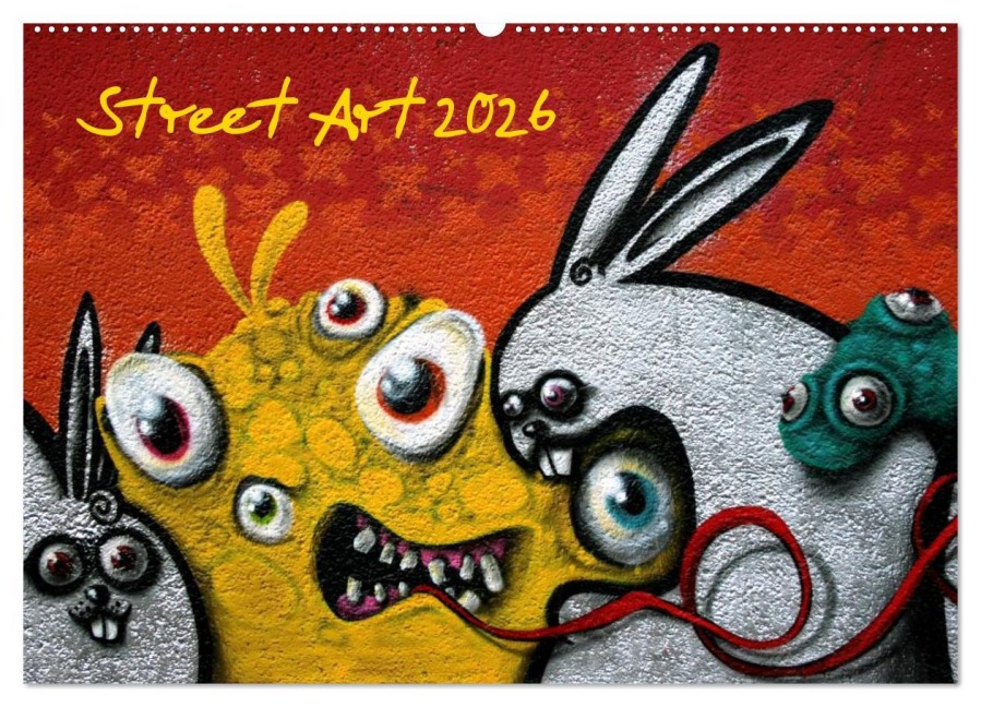 Street-Art 2026 / CH-Version (Wandkalender 2026 DIN A2 quer), CALVENDO Monatskalender - Kerstin Stolzenburg