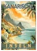 Cover-Bild zum Titel 'Kanarische Inseln - Old School Poster Style (Wandkalender 2027 DIN A4 hoch), CALVENDO Monatskalender' von 'Val Thoermer'