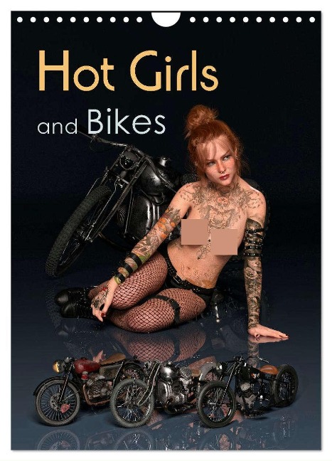 Hot Girls and Bikes (Wandkalender 2025 DIN A4 hoch), CALVENDO Monatskalender - Screenport Screenport