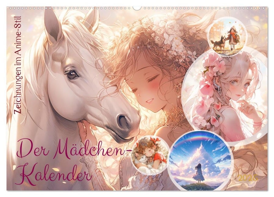 Der Mädchen-Kalender (Wandkalender 2025 DIN A2 quer), CALVENDO Monatskalender - Cathrin Illgen