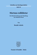 Cover-Bild zum Titel 'Mortuus redhibetur.' von 'Rosalie Lederle'