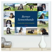 Cover-Bild zum Titel 'Berner Sennenhunde - Mit jedem Blick ein Stück Geborgenheit (hochwertiger Premium Wandkalender 2026 DIN A2 quer), Kunstdruck in Hochglanz' von 'Jana K. Fotografie'