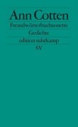 Cover-Bild zum Titel 'Fremdwörterbuchsonette' von 'Ann Cotten'