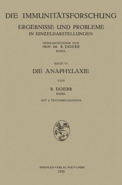 Die Anaphylaxie - Robert Doerr