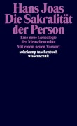 Cover-Bild zum Titel 'Die Sakralität der Person' von 'Hans Joas'