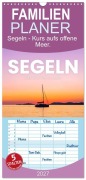 Cover-Bild zum Titel 'Familienplaner 2027 - Segeln - Kurs aufs offene Meer. mit 5 Spalten (Wandkalender, 21 x 45 cm) CALVENDO' von 'Sf Sf'