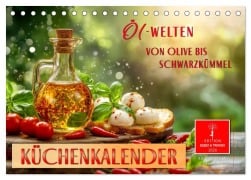 Cover-Bild zum Titel 'Küchenkalender - ÖL-Welten (Tischkalender 2026 DIN A5 quer), CALVENDO Monatskalender' von 'Peter Roder'