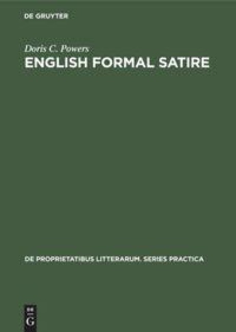 English formal satire - Doris C. Powers