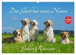 Cover-Bild zum Titel 'Das Glück hat einen Namen - Golden Retriever (Wandkalender 2026 DIN A2 quer), CALVENDO Monatskalender' von 'Sigrid Starick'