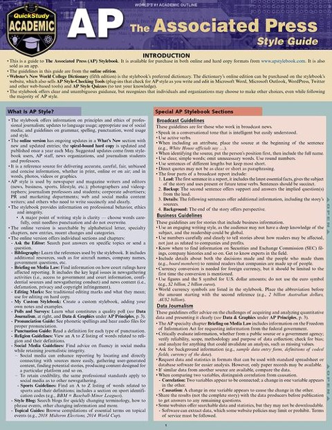 AP - Associated Press Style Guide - Lila Stromer