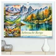 Cover-Bild zum Titel 'Sehnsucht Berge (hochwertiger Premium Wandkalender 2026 DIN A2 quer), Kunstdruck in Hochglanz' von ''