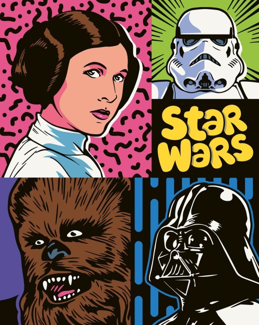 CreArt, Malen nach Zahlen Erwachsene - Star Wars: Ikonen der Galaxie - 