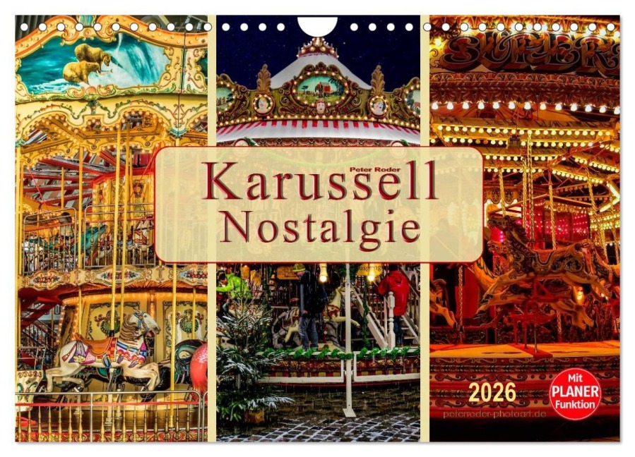 Karussell - Nostalgie (Wandkalender 2026 DIN A4 quer), CALVENDO Monatskalender - Peter Roder