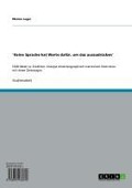 Cover-Bild zum Titel ''Keine Sprache hat Worte dafür, um das auszudrücken'' von 'Marion Luger'