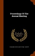 Cover-Bild zum Titel 'Proceedings Of The Annual Meeting' von ''