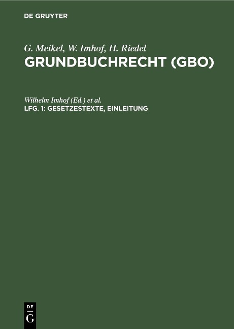 Gesetzestexte, Einleitung - 