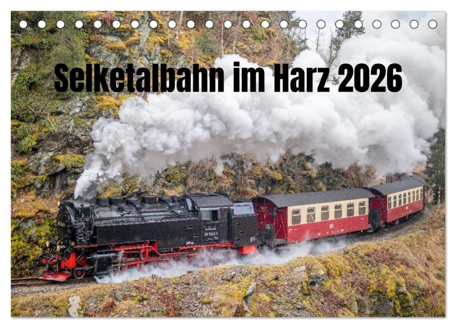Selketalbahn im Harz (Tischkalender 2026 DIN A5 quer), CALVENDO Monatskalender - Michael Bromm