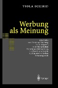 Cover-Bild zum Titel 'Werbung als Meinung' von 'Viola Schmid'