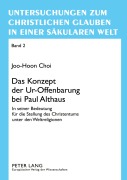 Cover-Bild zum Titel 'Das Konzept der Ur-Offenbarung bei Paul Althaus' von ''