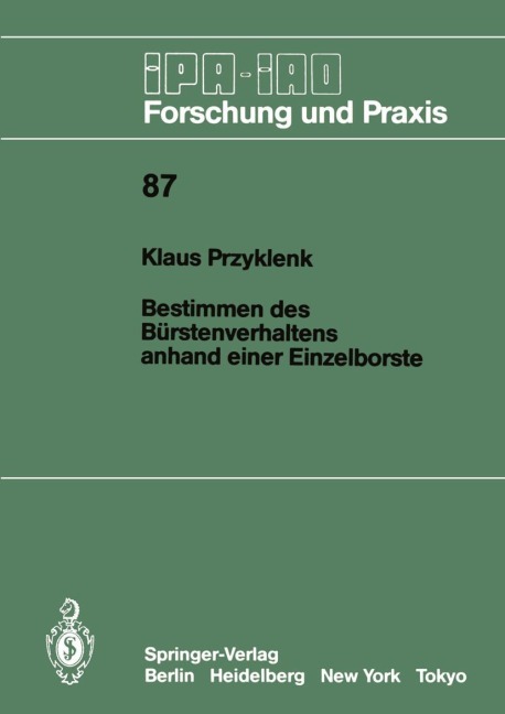 Bestimmen des Bürstenverhaltens anhand einer Einzelborste - Klaus Przyklenk
