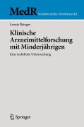 Cover-Bild zum Titel 'Klinische Arzneimittelforschung mit Minderjährigen' von 'Leonie Bringer'