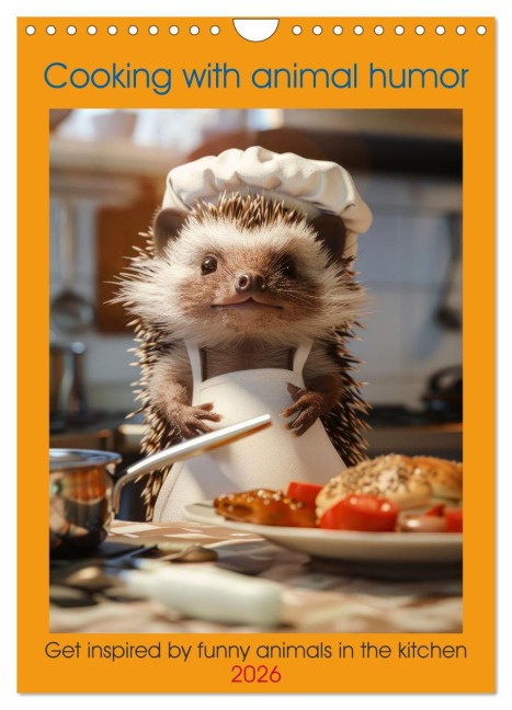 Cooking with animal humor (Wall Calendar 2026 DIN A4 portrait), CALVENDO 12 Month Wall Calendar - Peter Ruebsamen