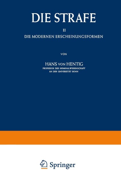 Die Strafe II - Hans V. Hentig