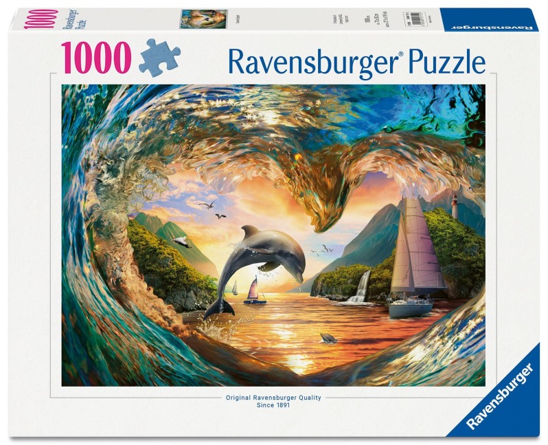 Erwachsenenpuzzle 1000 Teile - Sprung in den Sonnenuntergang - 