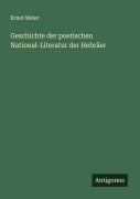 Cover-Bild zum Titel 'Geschichte der poetischen National-Literatur der Hebräer' von 'Ernst Meier'
