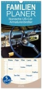 Cover-Bild zum Titel 'Familienplaner 2026 - Ikonische US-Car Armaturenbretter mit 5 Spalten (Wandkalender, 21 x 45 cm) CALVENDO' von 'Peter Kraaibeek'