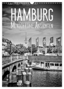 Cover-Bild zum Titel 'HAMBURG Monochrome Ansichten (Wandkalender 2026 DIN A3 hoch), CALVENDO Monatskalender' von 'Melanie Viola'