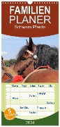 Familienplaner 2024 - Schwere Pferde mit 5 Spalten (Wandkalender, 21 x 45 cm) CALVENDO - Sandra Ludwig