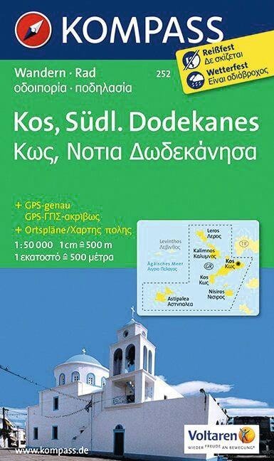 KOMPASS Wanderkarte 252 Kos - Südlicher Dodekanes 1:50.000 - 
