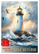 Cover-Bild zum Titel 'Maritime Wächter - Leuchttürme (Wandkalender 2026 DIN A3 hoch), CALVENDO Monatskalender' von 'Peter Roder'