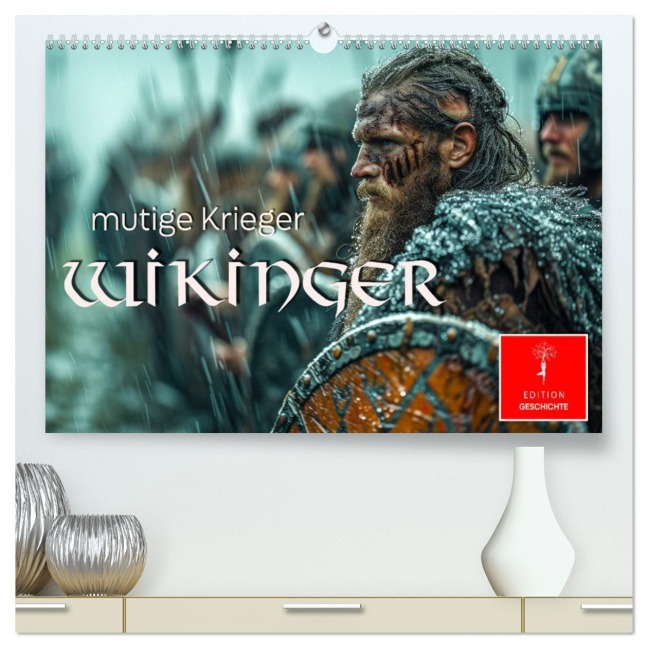 Wikinger - mutige Krieger (hochwertiger Premium Wandkalender 2026 DIN A2 quer), Kunstdruck in Hochglanz - Peter Roder