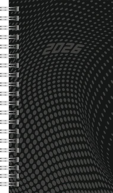 rido/idé 7014104906 | Taschenkalender Mod. Timing 2 2026 | A6, Kunststoff, schwarz - 