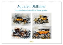 Aquarell Oldtimer (Wandkalender 2025 DIN A2 quer), CALVENDO Monatskalender - Steffen Gierok-Latniak