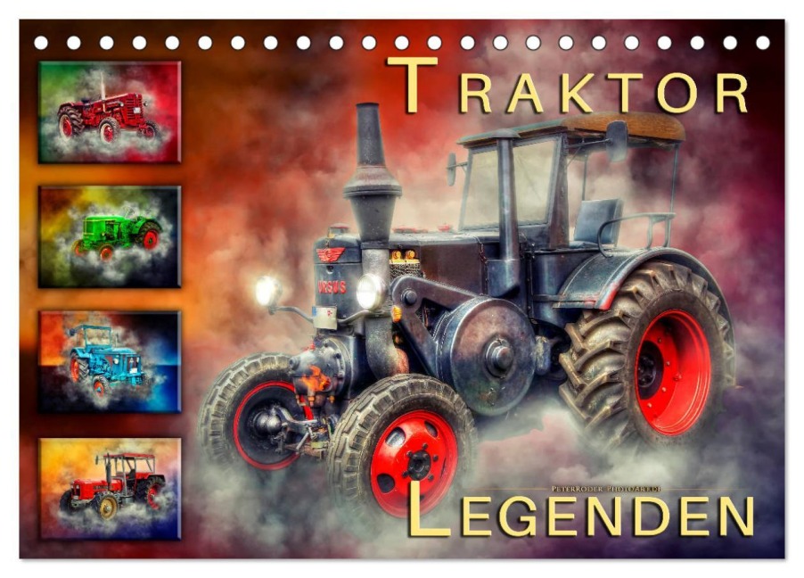 Traktor Legenden (Tischkalender 2026 DIN A5 quer), CALVENDO Monatskalender - Peter Roder