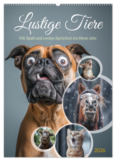 Lustige Tiere (Wandkalender 2026 DIN A2 hoch), CALVENDO Monatskalender - Steffen Gierok-Latniak
