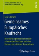 Cover-Bild zum Titel 'Gemeinsames Europäisches Kaufrecht' von 'Cora Schmuhl'