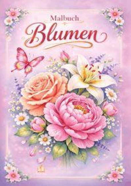 Blumen Malbuch für Erwachsene mit 50 schönen Ausmalmotiven - Josef Mickey Müller