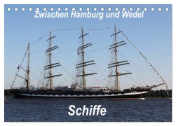Cover-Bild zum Titel 'Schiffe - Zwischen Hamburg und Wedel (Tischkalender 2026 DIN A5 quer), CALVENDO Monatskalender' von 'Heike Springer'